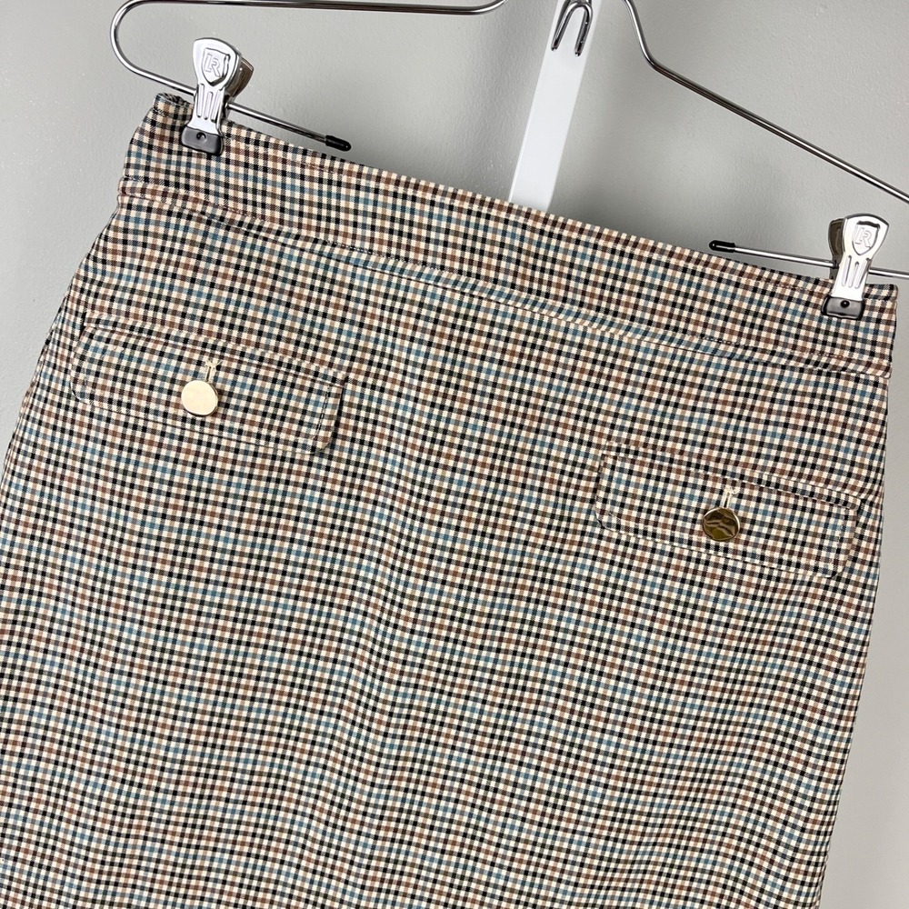 Ann Taylor LOFT Gingham‎ Plaid Pencil Skirt Womens 4 Preppy Career Classic
